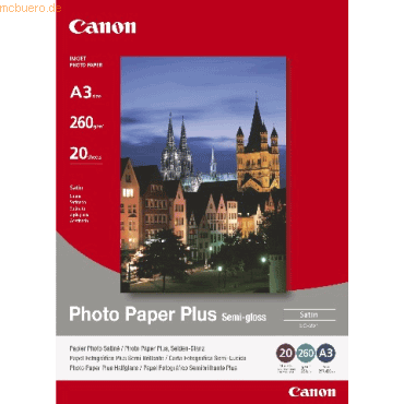 Canon Fotopapier SG201 A3 260g/qm seidenglanz VE=20 Blatt Canon Fotopapier SG201 A3 260g/qm seidenglanz VE=20 Blatt von Canon