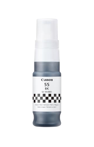 Canon GI-55BK Original Tintenflasche Schwarz – Hochwertige Nachfüll-Tinte für Canon MegaTank Drucker, 135 ml Canon GI-55BK Original Tintenflasche Schwarz – Hochwertige Nachfüll-Tinte für Canon MegaTank Drucker, 135 ml von Canon
