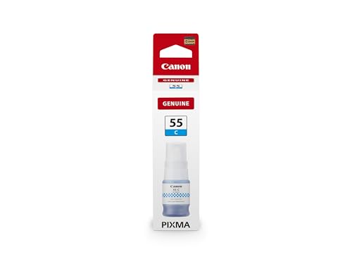 Canon GI-55C Original Tintenflasche Cyan für MegaTank Drucker – Hochwertige Pigmenttinte zum Nachfüllen für MAXIFY GX2050, MAXIFY GX1050 Canon GI-55C Original Tintenflasche Cyan für MegaTank Drucker – Hochwertige Pigmenttinte zum Nachfüllen für MAXIFY GX2050, MAXIFY GX1050 von Canon