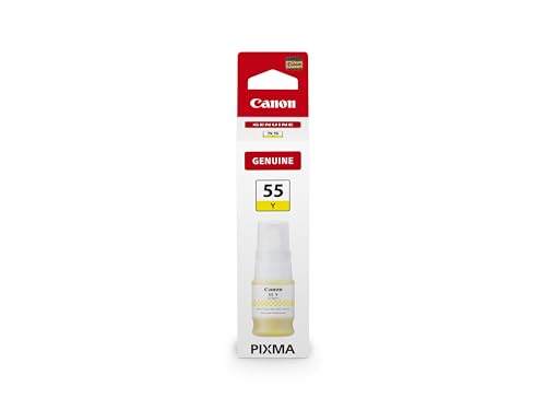 Canon GI-55Y Original Tintenflasche Gelb (6291C001AA) – Bis zu 3.000 Seiten, kompatibel mit Canon Maxify GX1050, GX2050 – Hochwertige Nachfüll-Tinte für MegaTank Drucker von Canon