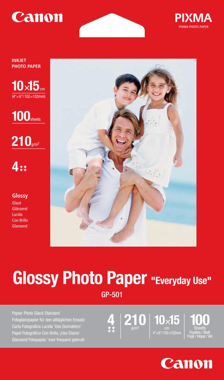 Canon GP-501 Fotopapier glänzend 100x150mm 200 g/m² - 100 Blatt von Canon