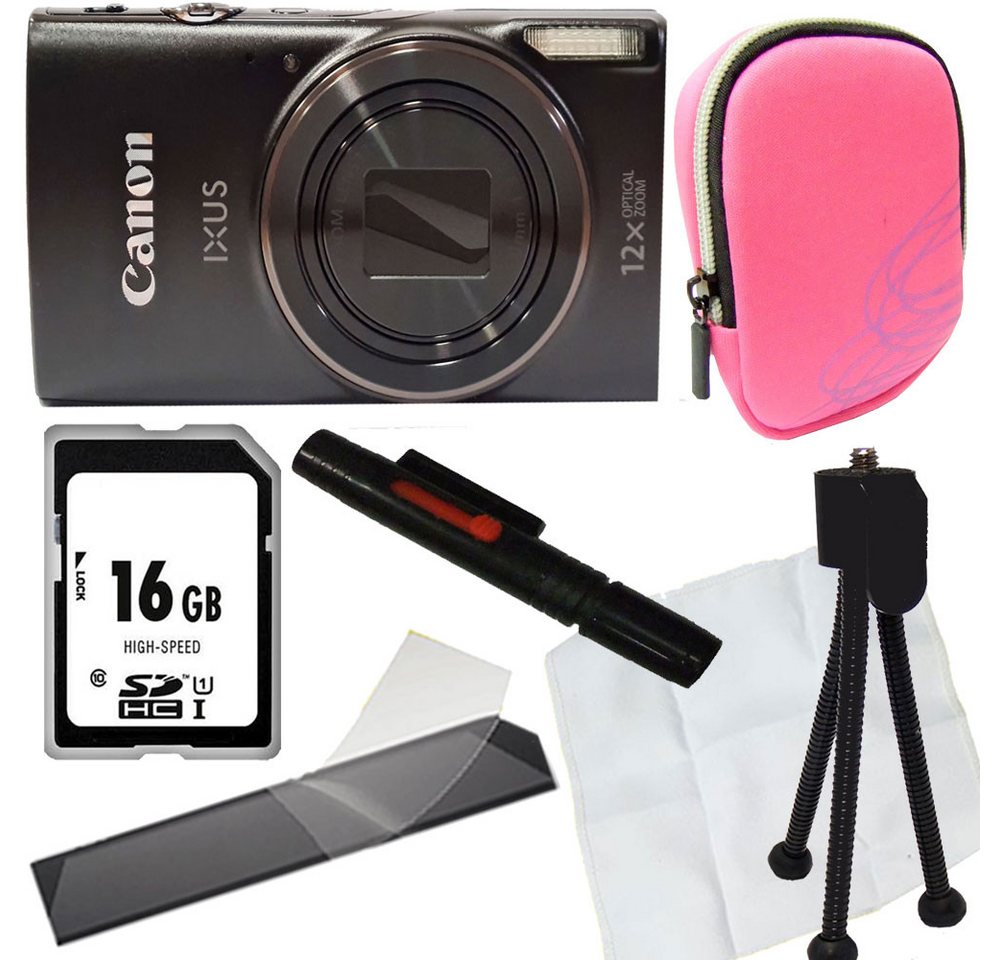 Canon Ixus 285 HS schwarz Set Angebot Tasche pink Vollformat-Digitalkamera Canon Ixus 285 HS schwarz Set Angebot Tasche pink Vollformat-Digitalkamera von Canon