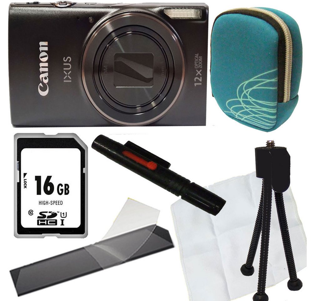 Canon Ixus 285 HS schwarz Set Angebot Tasche türkis Vollformat-Digitalkamera Canon Ixus 285 HS schwarz Set Angebot Tasche türkis Vollformat-Digitalkamera von Canon