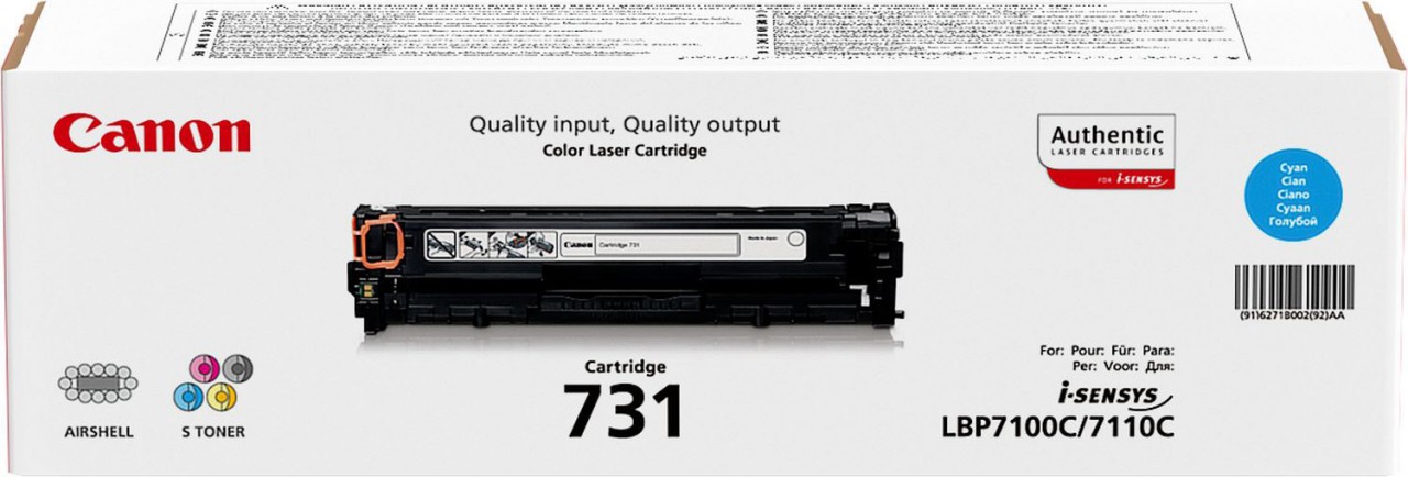 Canon Lasertoner 731 cyan 1.500 Seiten Canon Lasertoner 731 cyan 1.500 Seiten von Canon