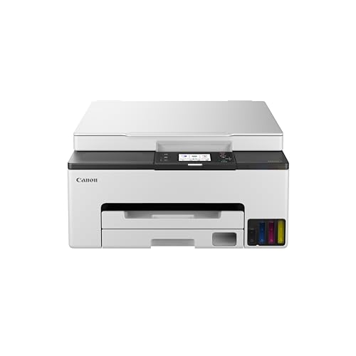 Canon MAXIFY GX1050 MegaTank Multifunktionsdrucker 3in1 (Tintenstrahl, Druck, Kopie, Scan, A4, WLAN, LAN, 6,7cm Touch LCD, 250 Blatt, Duplex, niedrige Seitenkosten, hohe Reichweite, Wartungstank) weiß von Canon