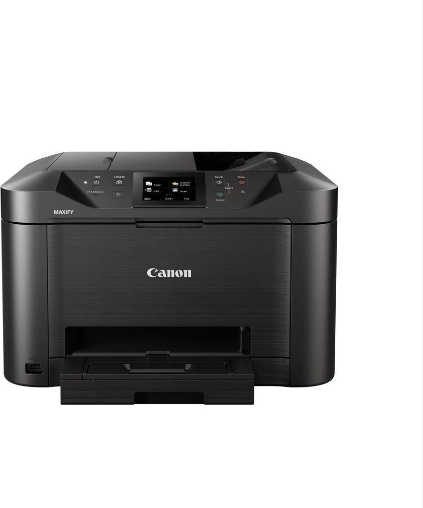 Canon MAXIFY MB5150 - Multifunktionsdrucker - Farbe - Tintenstrahl - A4 (210 x 297 mm), Legal (216 x 356 mm) (Original) - A4/Legal (Medien) - bis zu 22 Seiten/Min. (Kopieren) - bis zu 24 ipm (Drucken) - 250 Blatt - 33.6 Kbps - USB 2.0, LAN, Wi-Fi(n), USB-Host (0960C006) von Canon