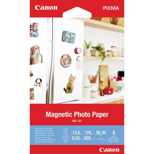 Canon MG-101 3634C002 Fotopapier 10 x 15cm 670 g/m² 5 Blatt Magnetische Rückseite von Canon