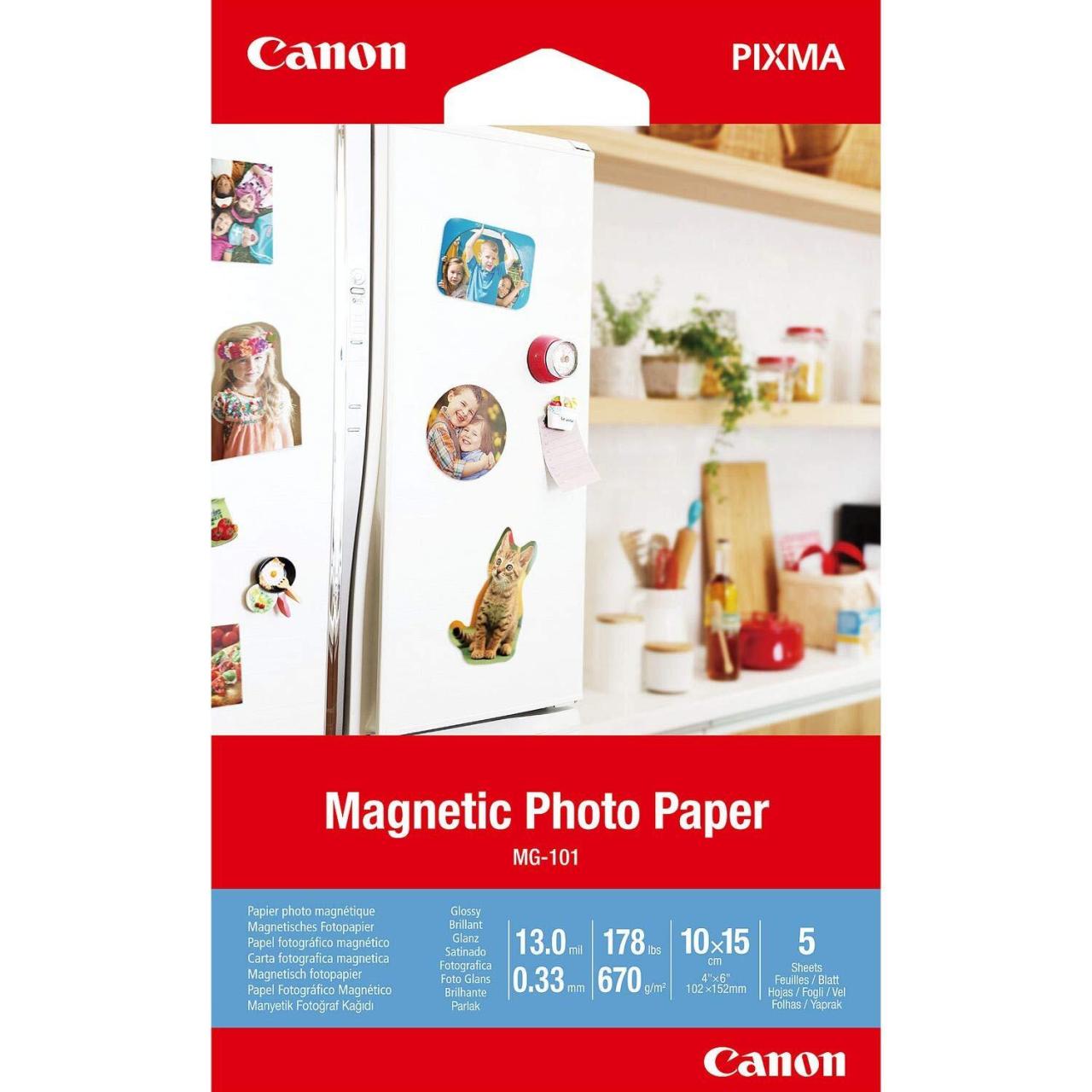 Canon MG-101 Fotopapier magnetisch 100x150mm 670 g/m² - 5 Blatt von Canon