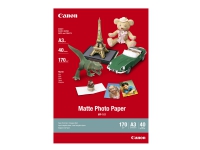 Canon MP-101 mattes Fotopapier A3 – 40 Blatt, 170 g/m², A3 (297 x 420 mm), 40 Blätter von Canon