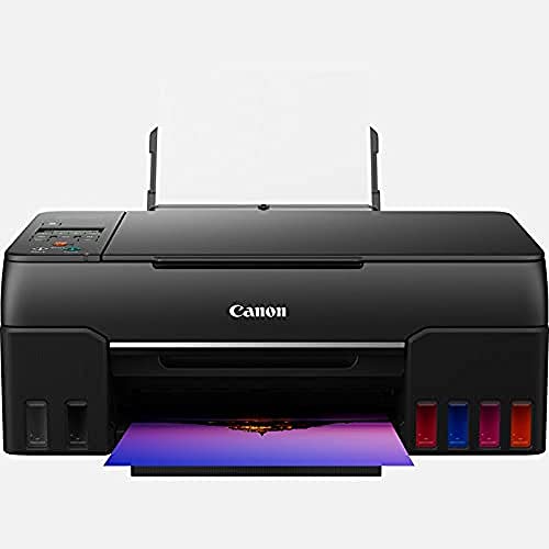 Canon PIXMA G650 MegaTank Drucker Tintenstrahldrucker Scanner Kopierer (4.800 x 1.200 dpi, Fotodrucker 10x15 cm,, LC Display, WLAN, Wireless Printing, Auto Power On/Off) schwarz von Canon