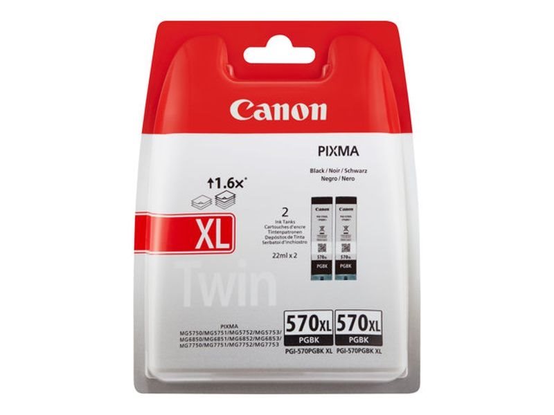 Canon Original 2er pack Tinte schwarz PGI570PGBKXL von Canon