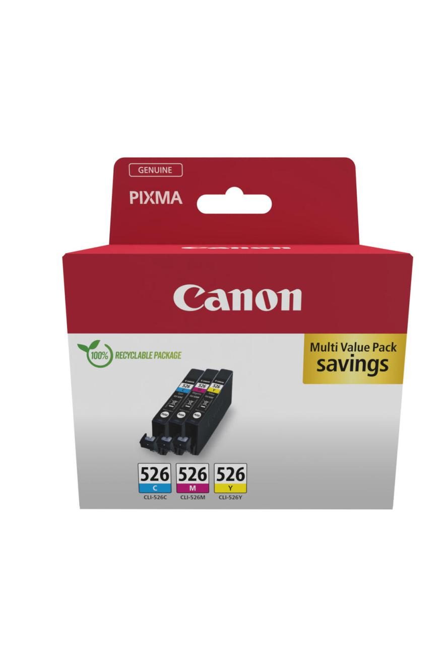 Canon Original CLI-526 Druckerpatronen je 1 x cyan, magenta, gelb (4541B018) von Canon