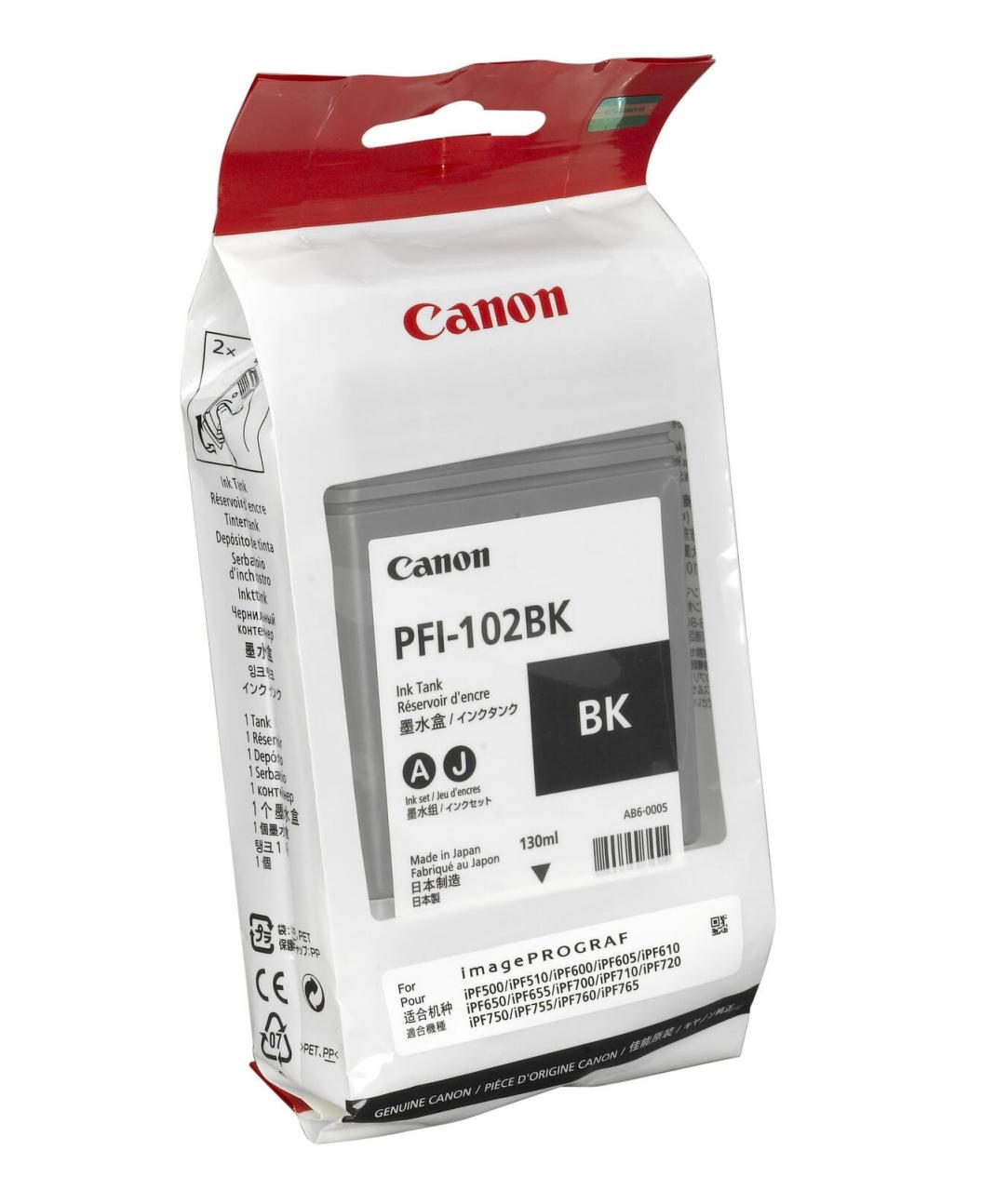 Canon Original PFI-102BK Druckerpatrone - schwarz 130ml Canon Original PFI-102BK Druckerpatrone - schwarz 130ml von Canon
