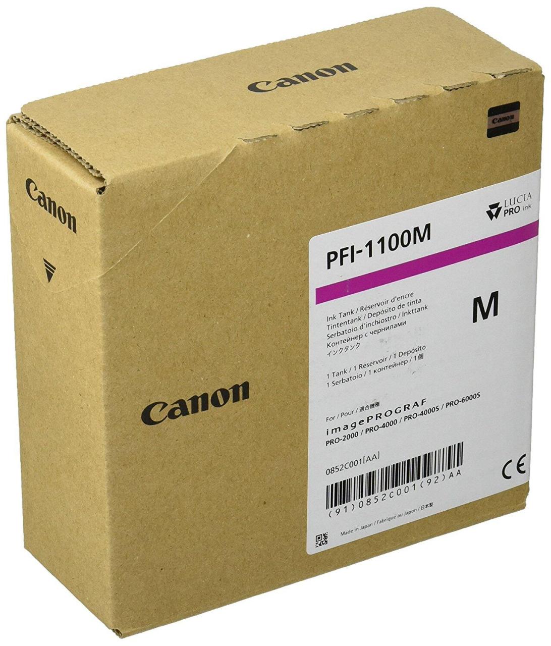 Canon Original PFI-1100M Druckerpatrone - magenta (0852C001) von Canon