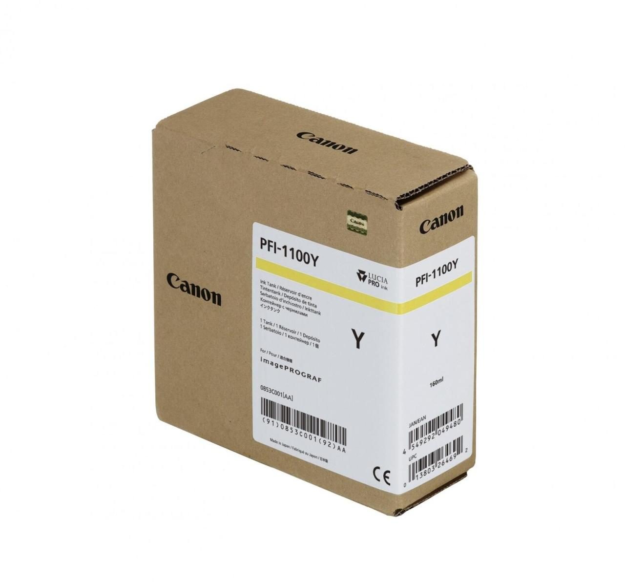 Canon Original PFI-1100Y Druckerpatrone - gelb (0853C001) von Canon