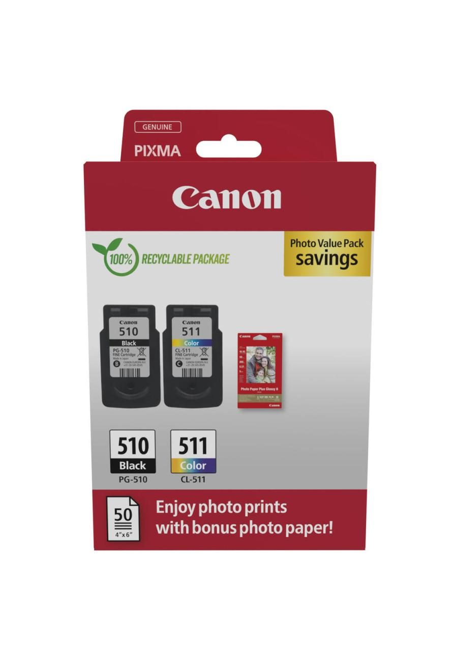 Canon Original PG-510 + CL-511 Druckerpatronen Valuepack - 1 x schwarz / 1 x ... Canon Original PG-510 + CL-511 Druckerpatronen Valuepack - 1 x schwarz / 1 x ... von Canon