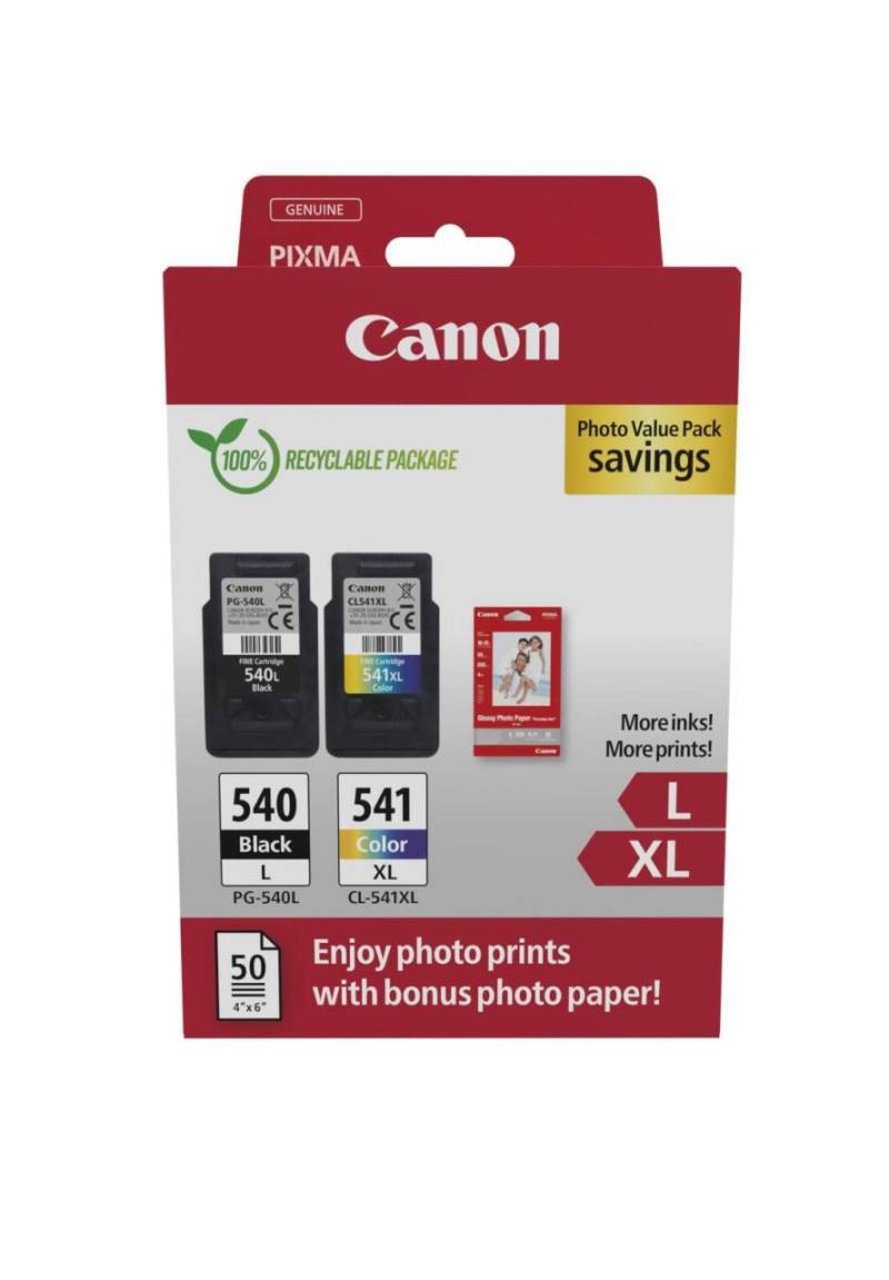 Canon Original PG-540L + CL-541XL Druckerpatronen Valuepack - 1 x schwarz / 1... von Canon