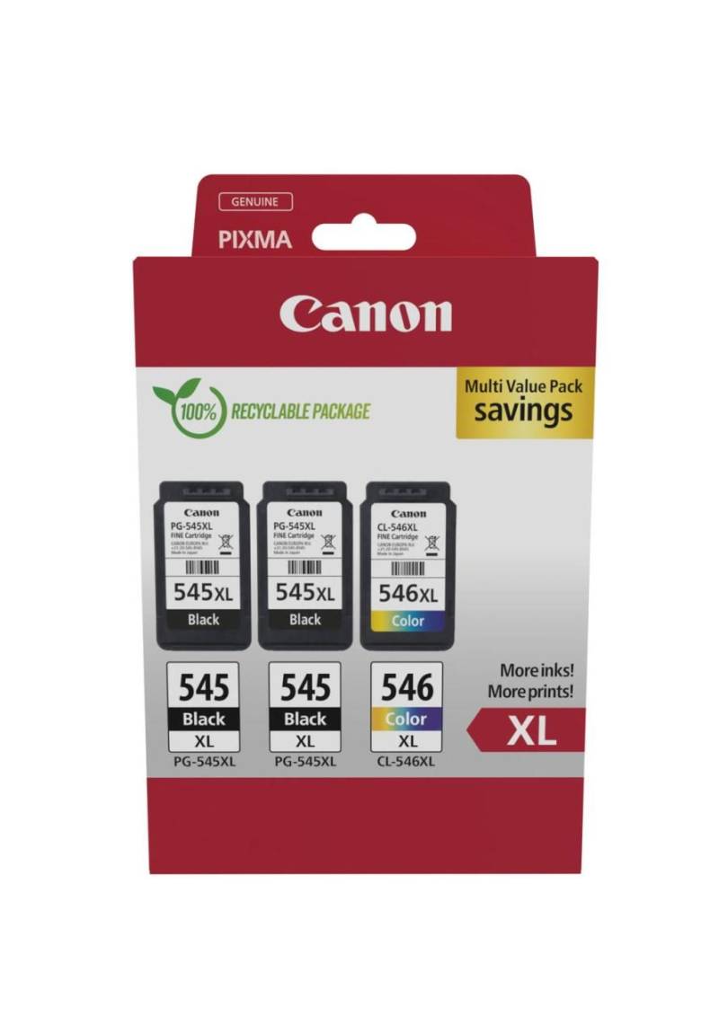 Canon Original PG-545XL + CL-546XL Druckerpatronen Multipack - 2 x schwarz / ... von Canon