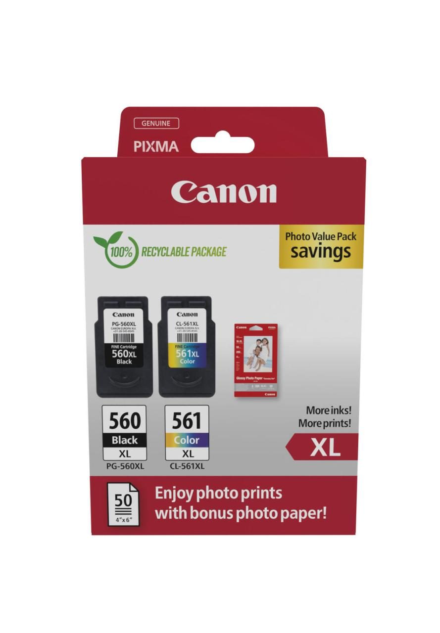 Canon Original PG-560XL + CL-561XL Druckerpatronen Value Pack - 1 x schwarz /... Canon Original PG-560XL + CL-561XL Druckerpatronen Value Pack - 1 x schwarz /... von Canon