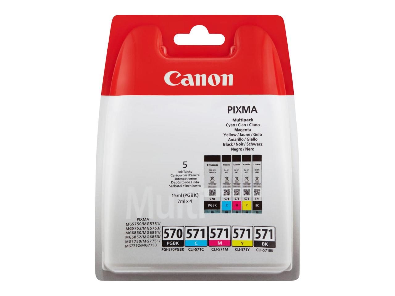 Canon Original PGI-570/CLI-571 Druckerpatronen - 5er Multipack (0372C004) von Canon