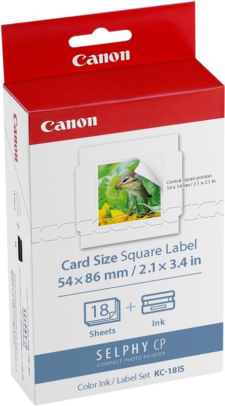 Canon Original - Tinte Papier-Kit  KC-18IS - 54 x 86 mm - 18 Seiten von Canon