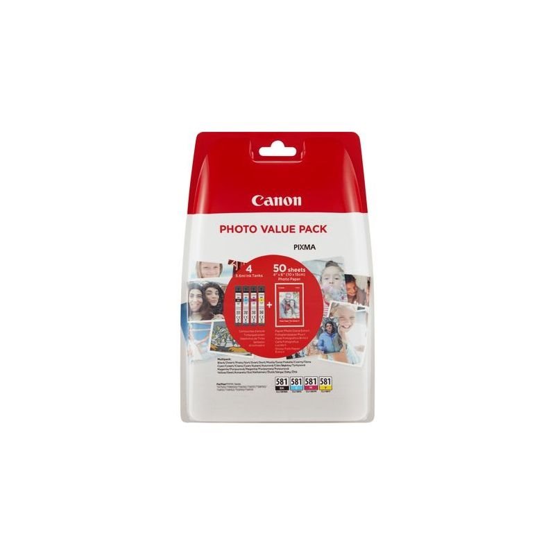 Canon Original Tinte Photo Value Pack CMYBK CLI-581 - 2106C005 von Canon