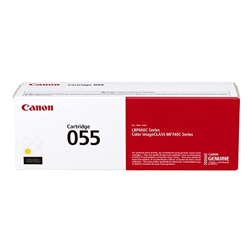 Canon Original Toner, Patrone 055 Gelb (3013C001) 1 Pack für Canon Color imageCLASS MF741Cdw, MF743Cdw, MF745Cdw, MF746Cdw, LBP664Cdw Laserdrucker Standard von Canon