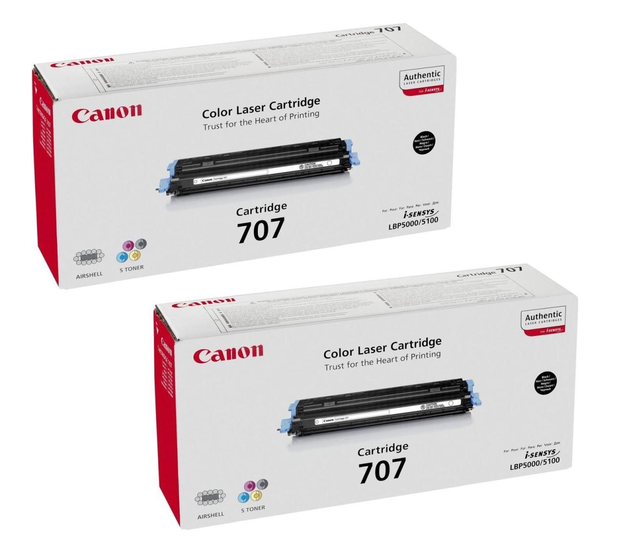 Canon Original Toner 707BK Doppelpack schwarz (OP9424A004DP) von Canon