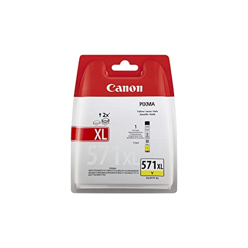 Canon Originaltinte CLI-571XL Y, Größe XL, Gelb, Plastikverpackung (alte Version) von Canon