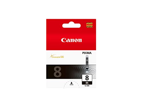 Canon Originaltinte CLI-8 BK, Größe Standard, Schwarz, Plastikverpackung (alte Version) von Canon