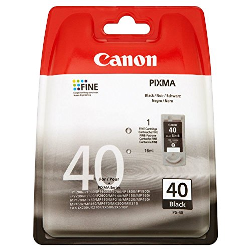 Canon Originaltinte PG-41, Größe Standard, Schwarz, Plastikverpackung (alte Version) von Canon