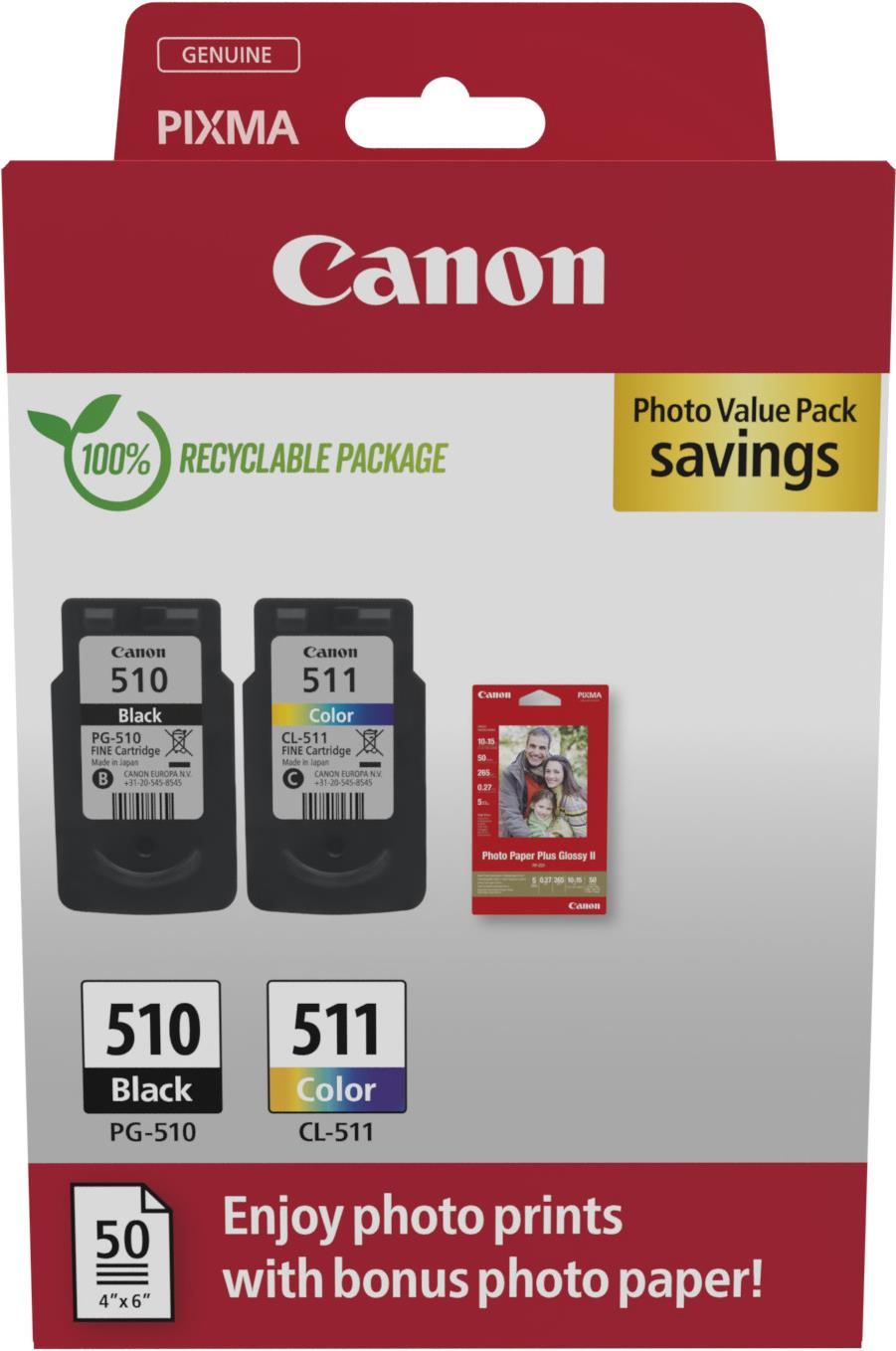 Canon PG-510/CL-511 Photo Value Pack (2970B017) von Canon