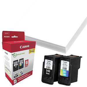 Canon PG-540 + CL-541 schwarz, color Druckköpfe + Fotopapier, 2er-Set Canon PG-540 + CL-541 schwarz, color Druckköpfe + Fotopapier, 2er-Set von Canon