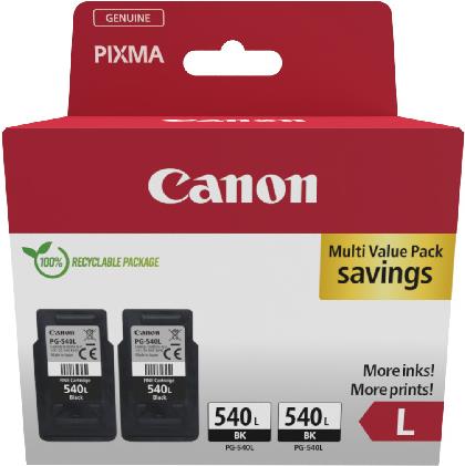 Canon PG-540L Druckerpatrone 2 Stück(e) Original High (L) Yield Schwarz (5224B020) von Canon