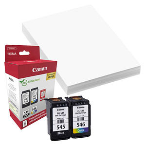 Canon PG-545/CL-546 schwarz, color Druckköpfe + Fotopapier, 2er-Set Canon PG-545/CL-546 schwarz, color Druckköpfe + Fotopapier, 2er-Set von Canon