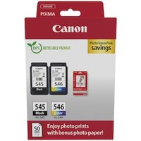Canon PG-545 / CL-546 Druckerpatronen Multipack + Fotopapier Vorteilspaket (8287B008) von Canon