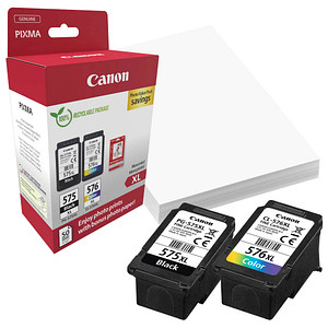 Canon PG-575XL/CL-576XL  schwarz, color Druckköpfe + Fotopapier, 2er-Set von Canon