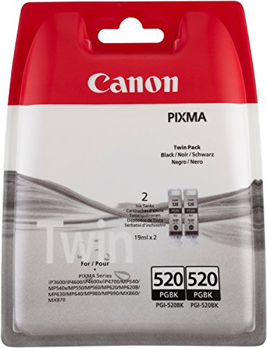 Canon PGI-520BK Schwarz Tintenpatrone – Tintenpatronen (schwarz, Pixma MX870 PIXMA MX860 PIXMA iP3600 PIXMA MP630, Tintenstrahldrucker) von Canon