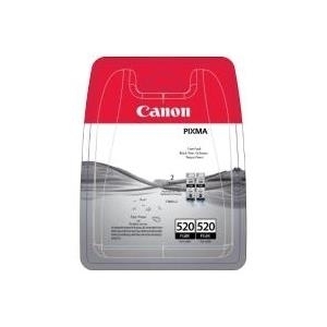 Canon PGI-520PGBK Twin Pack - Tintenbehälter - 2 x pigmentiertes Schwarz - für PIXMA iP3600, iP4700, MP540, MP550, MP560, MP620, MP630, MP640, MP980, MP990, MX860, MX870 (2932B009) von Canon