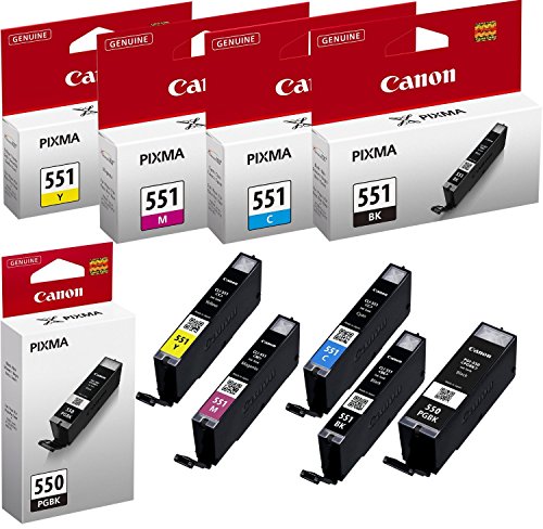 Canon PGI550 - CLI551CMY + K Tintenpatronen, 5-er Set von - 2 x schwarz, 3 x farbtinten von Canon