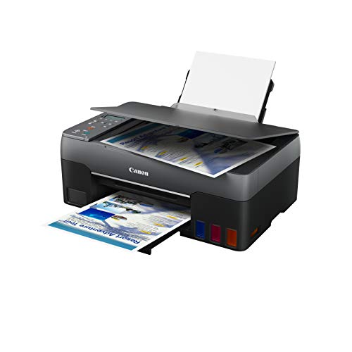 Canon PIXMA G3560 Drucker MegaTank Multifunktionsgerät nachfüllbar DIN A4 (Scanner, Kopierer, Fotodrucker, Farbtintenstrahldrucker, USB, WLAN, Print App, Cloud, LC Display) schwarz/grau von Canon