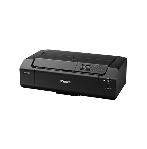 Canon PIXMA PRO-200S Farbtintenstrahldrucker Fotodrucker DIN A3+ (Hochglanzdruck, WLAN, USB 2.0, WiFi, LAN, Print App, 7,5 cm LCD Farbdisplay, 4.800 x 2.400 DPI, 8 Separate Druckertinten), grau von Canon