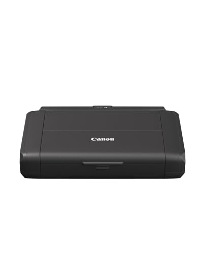 Canon PIXMA TR150 mobiler Drucker mit Akku (WLAN, Cloud, AirPrint, 4.800 dpi x 1.200 dpi, Highspeed USB Typ C, OLED-Display, Tintenstrahldrucker), schwarz von Canon