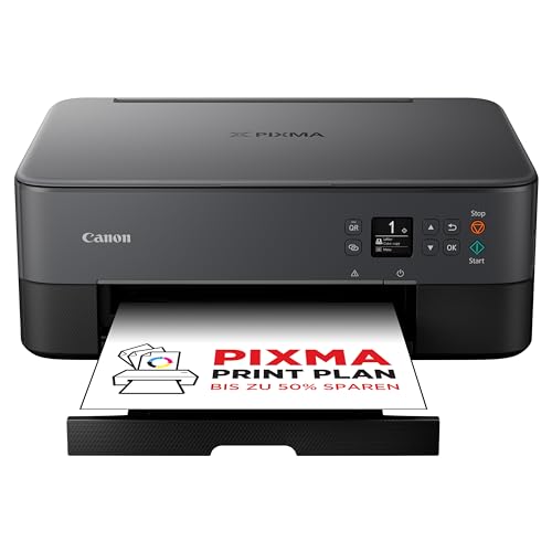 Canon PIXMA TS5350i Multifunktionsdrucker 3in1 Drucker/Kopierer/Scanner, WLAN, Randlosfotos, kabelloses Drucken/Scannen via Cloud + Smartphone, Duplex, 2. Einzug, PIXMA Print Plan kompatibel, schwarz von Canon