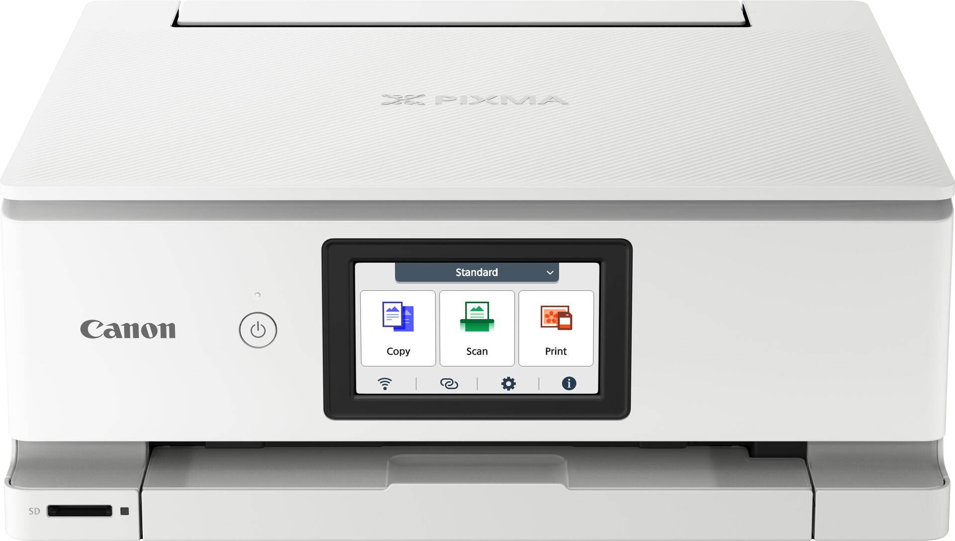Canon PIXMA TS8751. Drucktechnologie: Tintenstrahl, Drucken: Farbdruck, Maximale Auflösung: 4800 x 1200 DPI. Kopieren: Farbkopieren. Scannen: Farbscan, Optische Scan-Auflösung: 2400 x 4800 DPI. Duplexfunktion: Drucken. Maximale Papiergröße der ISO A-Serie: A4. WLAN. Produktfarbe: Weiß (6152C026) Canon PIXMA TS8751. Drucktechnologie: Tintenstrahl, Drucken: Farbdruck, Maximale Auflösung: 4800 x 1200 DPI. Kopieren: Farbkopieren. Scannen: Farbscan, Optische Scan-Auflösung: 2400 x 4800 DPI. Duplexfunktion: Drucken. Maximale Papiergröße der ISO A-Serie: A4. WLAN. Produktfarbe: Weiß (6152C026) von Canon