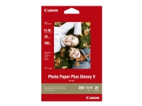 Canon PP-201 Glossy II Fotopapier Plus 13 x 18 cm – 20 Blatt, Hoch-Glanz, 260 g/m², Weiß, 20 Blätter, 5 x 7 von Canon