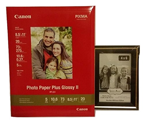 Canon PP-201 Plus II Photo Paper, Glossy, 265 g/m2, 13 x 18 cm (5 x 7in), 20 Sheets - 2311B018 von Canon