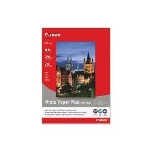 Canon Photo Paper Plus SG-201 - Seidenmattfotopapier - A4 (210 x 297 mm) - 260 g/m2 - 20 Blatt - für PIXMA iP2700, iP4850, MG8250, MP252, MP270, MP272, MP280, MP492, MP495, MP550, MP990 (1686B021) von Canon