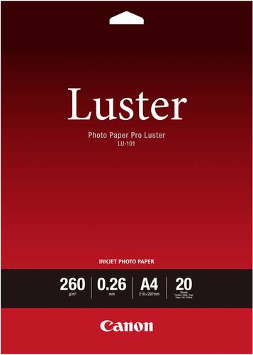 Canon Photo Paper Pro Luster LU-101 6211B006 Fotopapier DIN A4 260 g/m² 20 Blatt Seidenglänzend von Canon