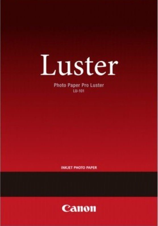 Canon Photo Paper Pro Luster LU-101 - Schnell trocknendes, wasserabweisendes Glanzfotopapier - 260 Mikron A2 (420 x 594 mm) - 260 g/m2 - 25 Blatt (6211B026) von Canon